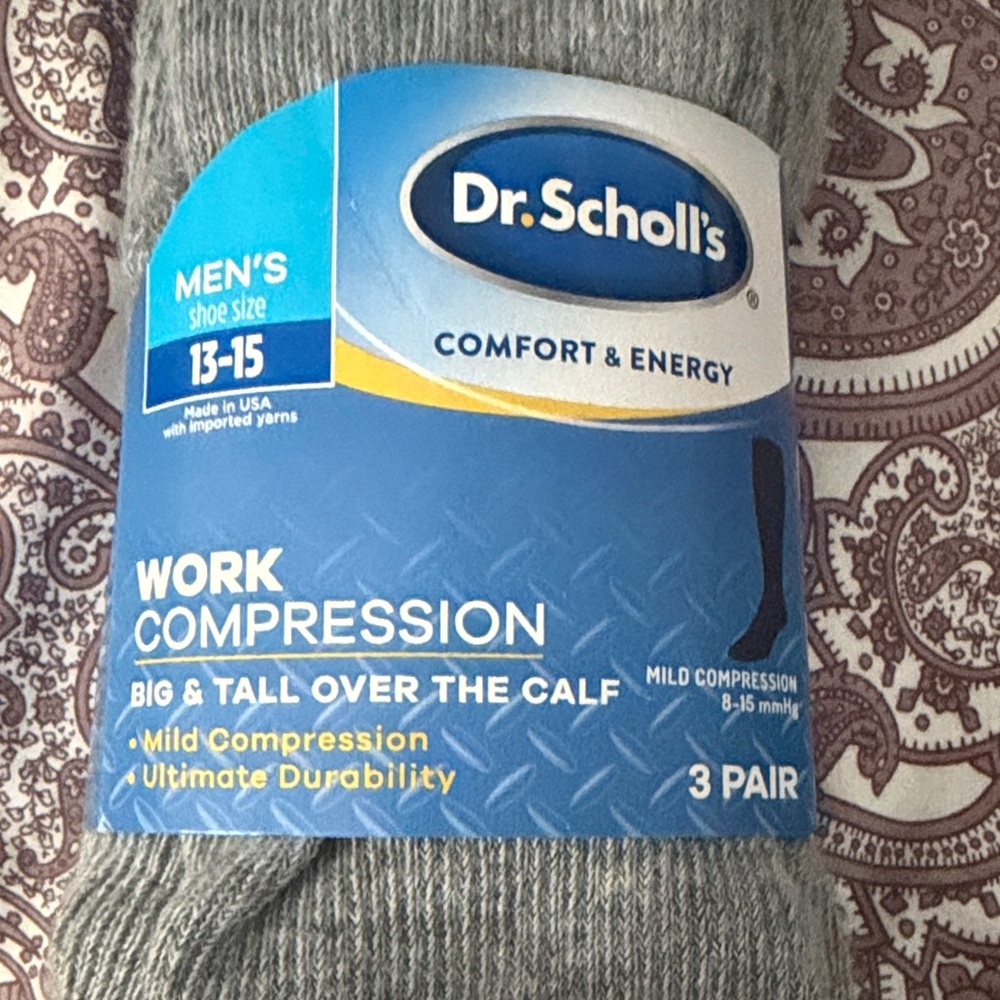 Dr. Scholl's Gray Work Compression Socks for Men